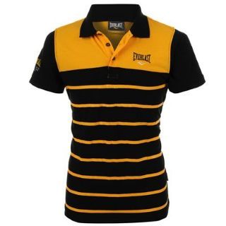 Polo Everlast YD Striped Preto e Amarelo