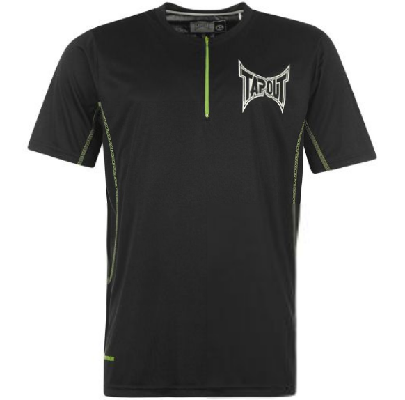 Tapout Quarter Zip Polyester T Shirt Mens