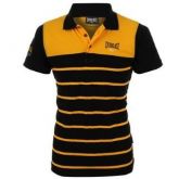 Polo Everlast YD Striped Preto e Amarelo